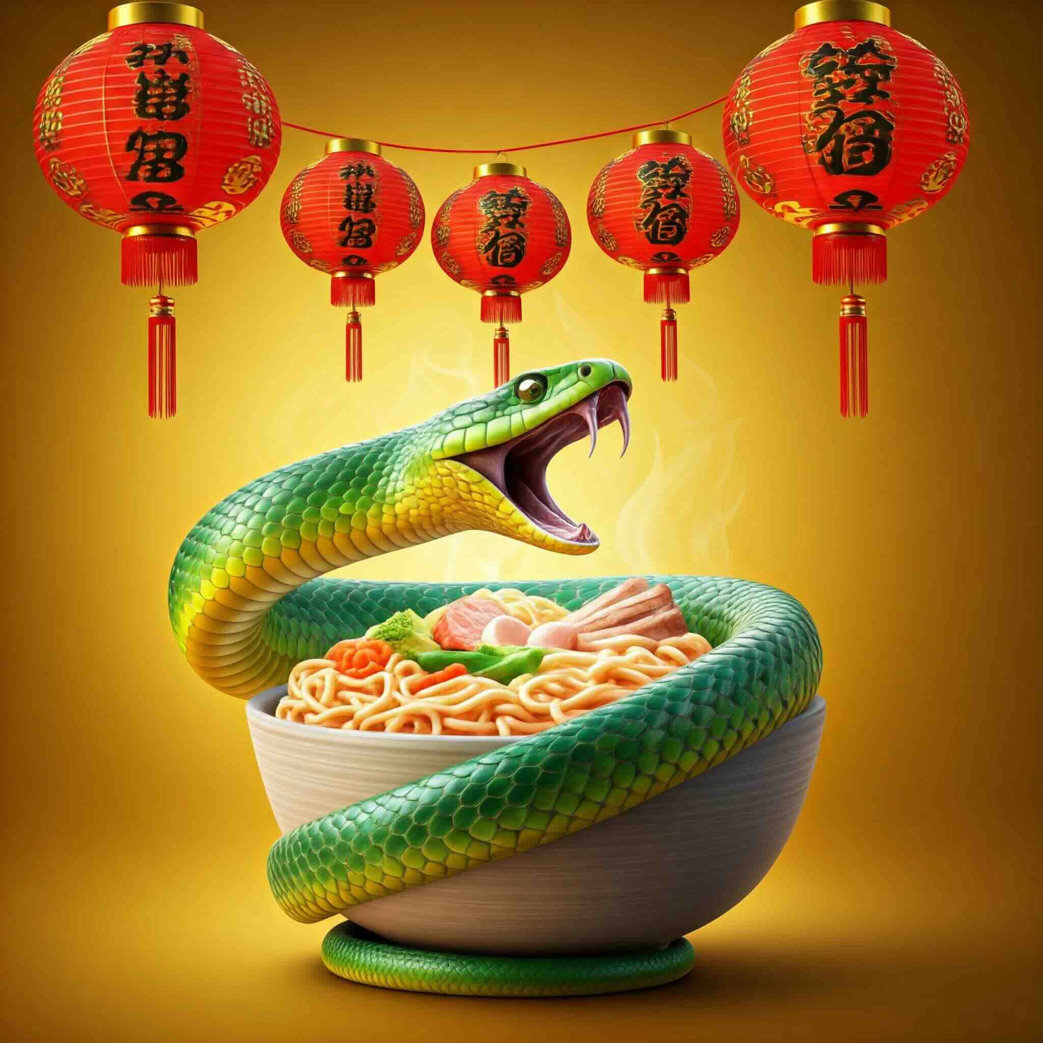 Snale and bowl of shark fin soup