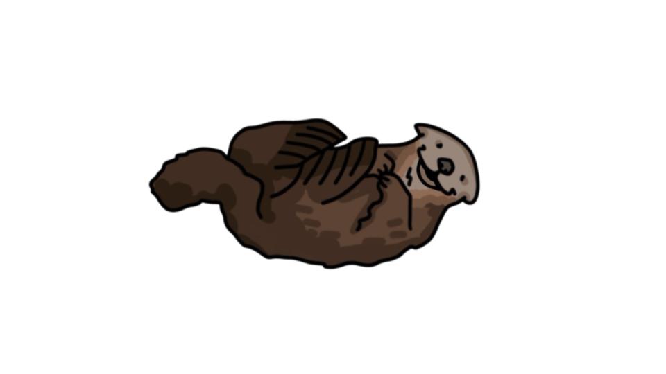 Voices of Extinction Stickers seaotter side